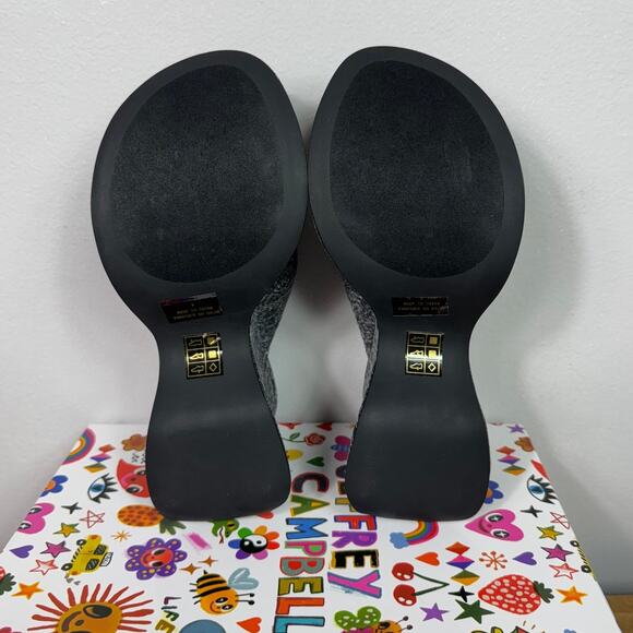 New Jeffrey Campbell Denim Drippin Sandal in Black Women's 7 - Picture 7 of 7